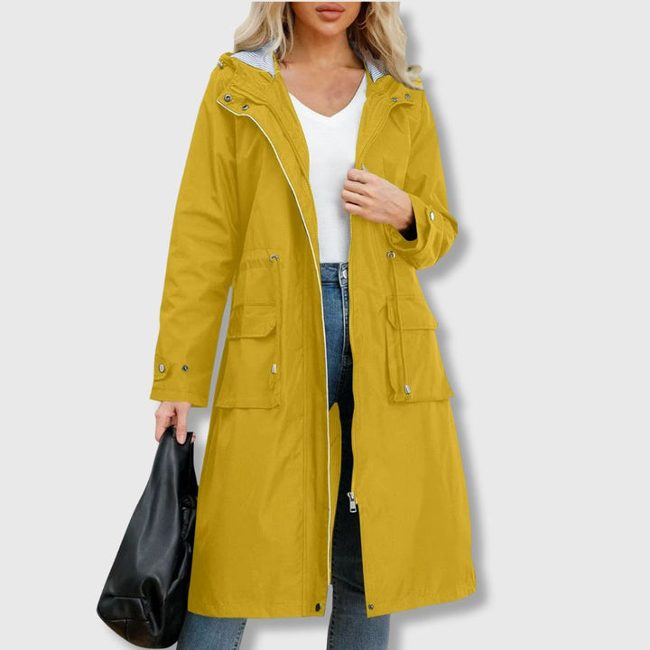 Julia | Tyylikäs Trench Coat Huoodilla