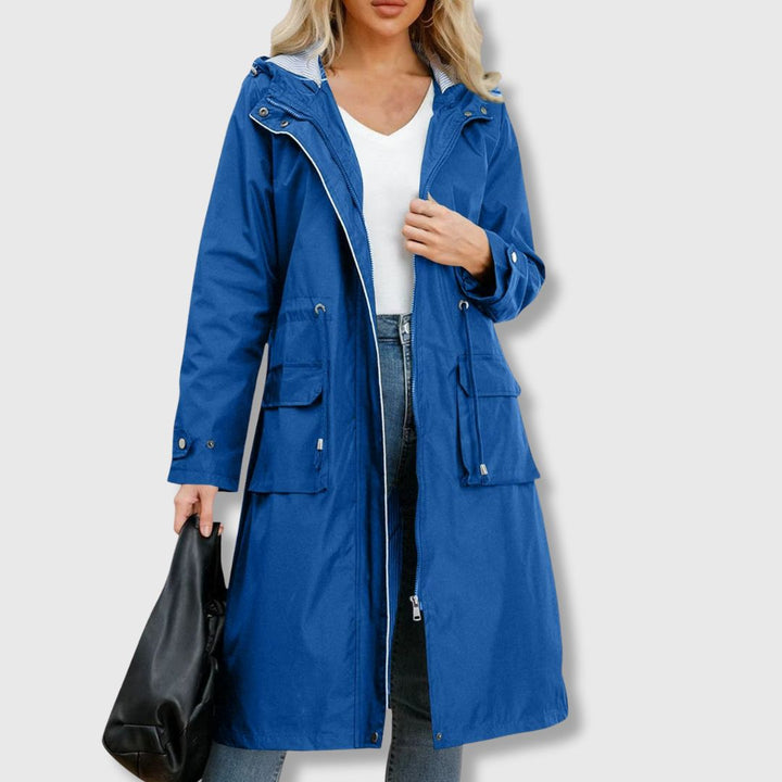 Julia | Tyylikäs Trench Coat Huoodilla