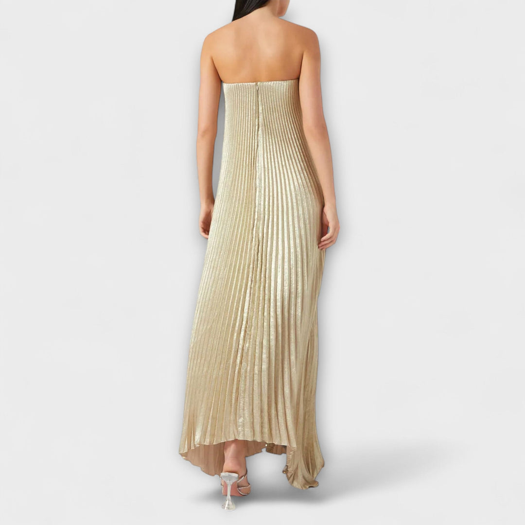 Michelle - Sweetheart Maxi Mekko Oranssi Kukkamalli