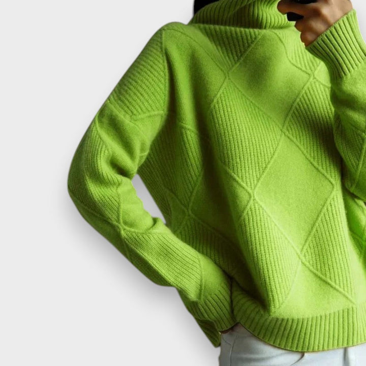 Remmy | Rakenteellinen Korkeakauluksinen Neulepaita