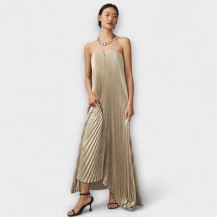 Michelle - Sweetheart Maxi Mekko Oranssi Kukkamalli