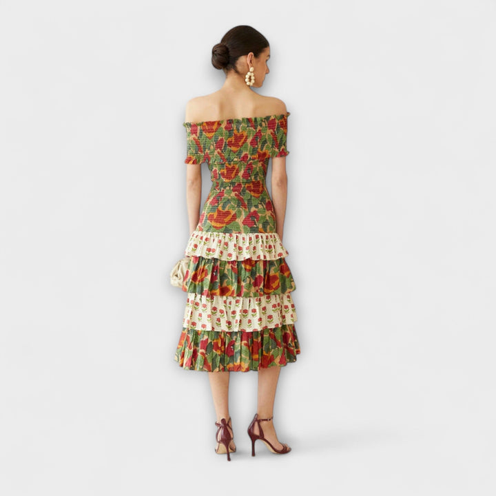 Harriet - Värikäs May Midi Mekko