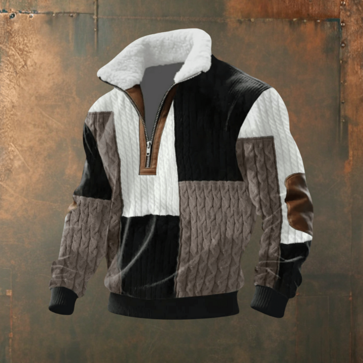 Marcus™ | Tyylikäs miesten villapaita lämpimällä fleecekauluksella