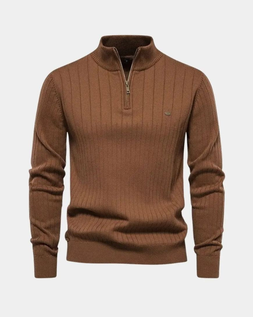 Mikkel™ | Puolivetoketjullinen Puuvillapaita