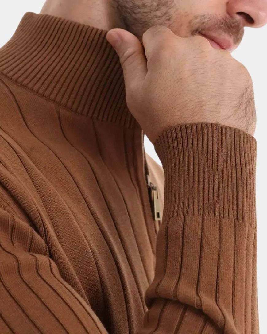 Mikkel™ | Puolivetoketjullinen Puuvillapaita