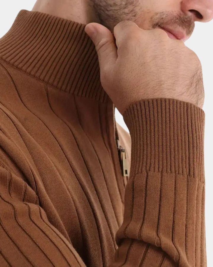 Mikkel™ | Puolivetoketjullinen Puuvillapaita