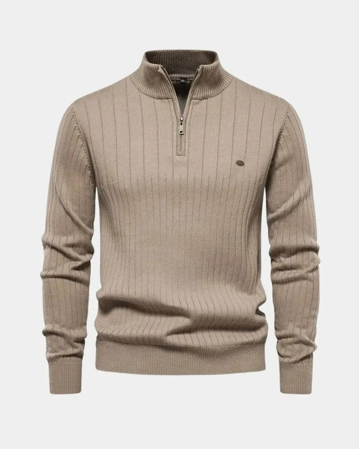 Mikkel™ | Puolivetoketjullinen Puuvillapaita