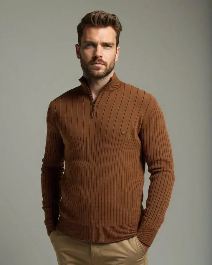 Mikkel™ | Puolivetoketjullinen Puuvillapaita