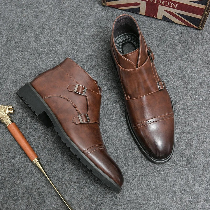 Parker™ | Keinonahka Kaksois-Monk-strap Saappaat