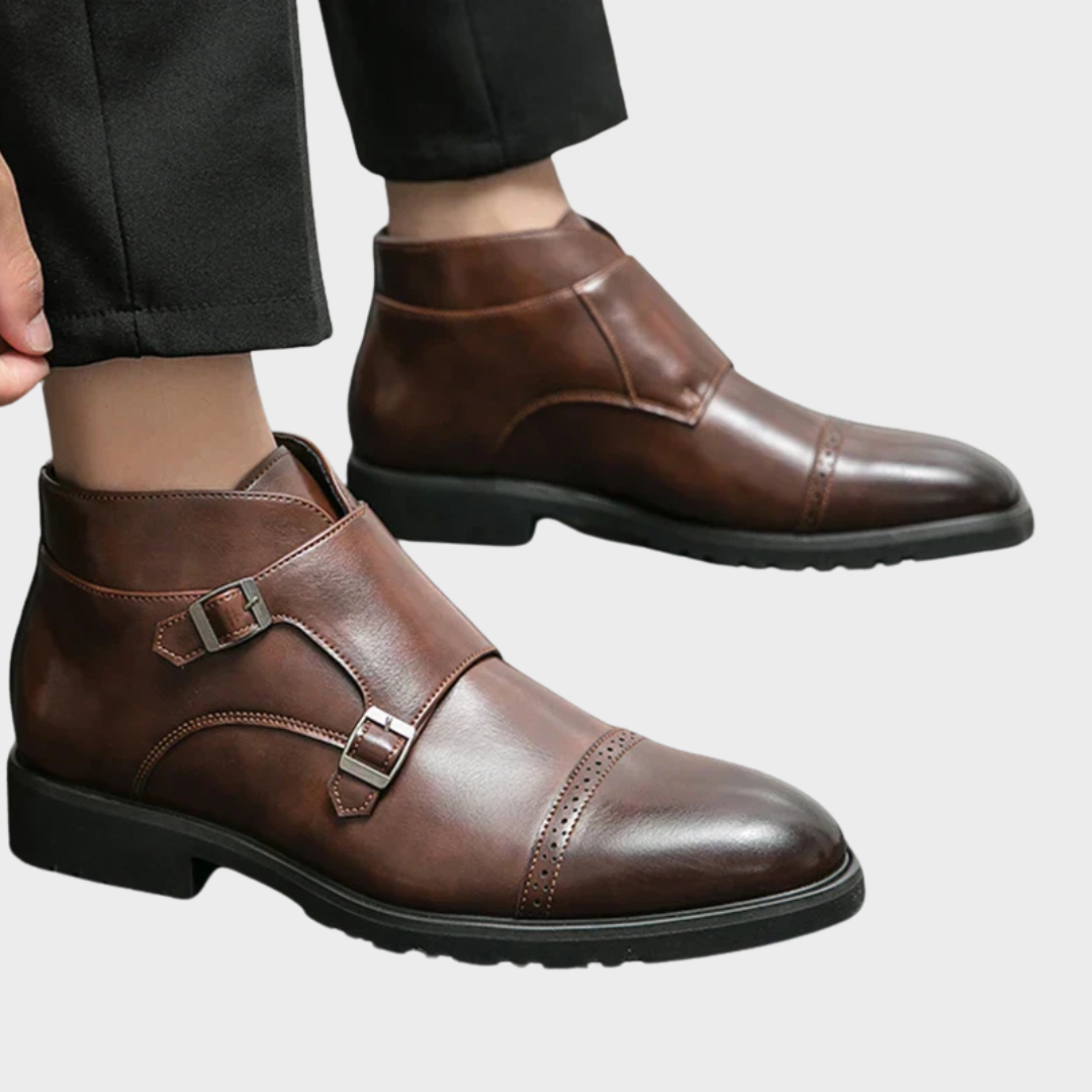 Parker™ | Keinonahka Kaksois-Monk-strap Saappaat