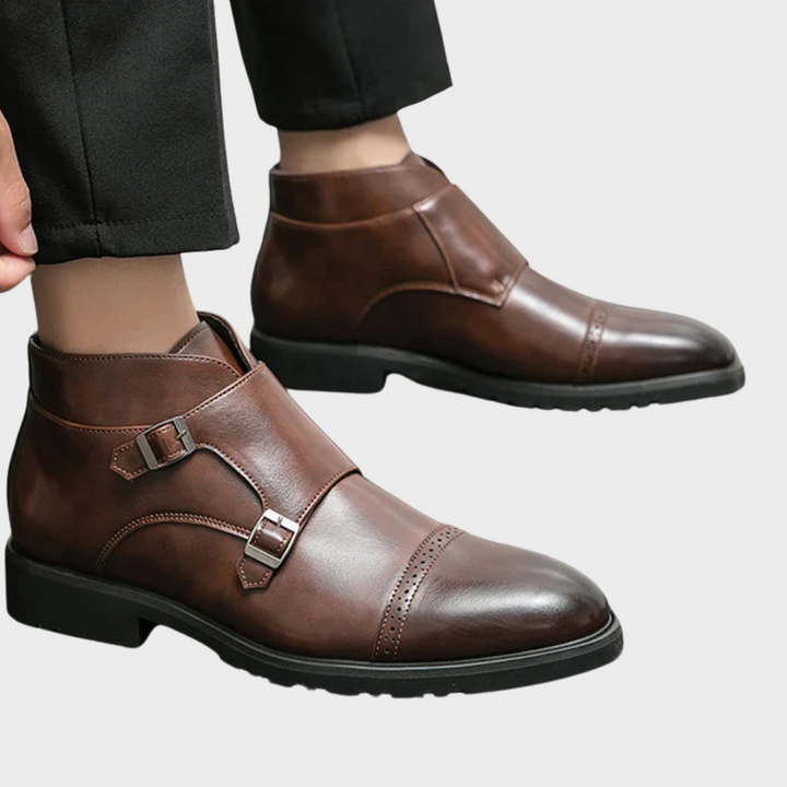 Parker™ | Keinonahka Kaksois-Monk-strap Saappaat