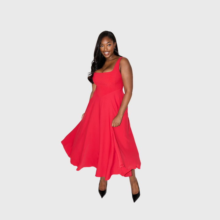 Amelia | Ajaton Liukuva Midi Mekko