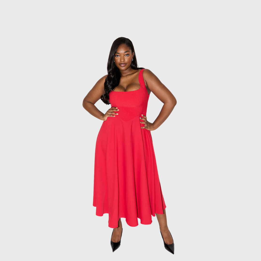 Amelia | Ajaton Liukuva Midi Mekko