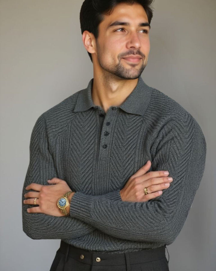 Viggo™ | Puuvillaneule V-pääntiellä