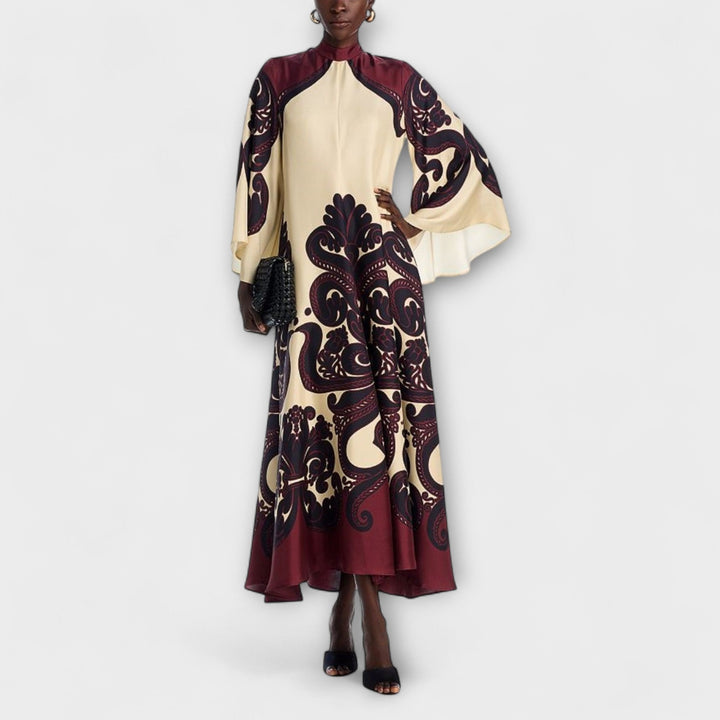 Lucy - Upea Maxi Mekko Grenadilla Printillä Huolettomaan Eleganssiin