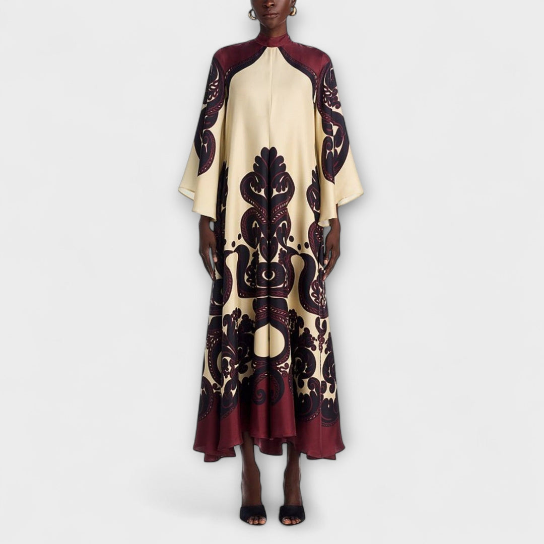 Lucy - Upea Maxi Mekko Grenadilla Printillä Huolettomaan Eleganssiin