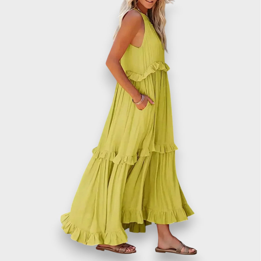 Alina | Olkaimeton Mekko Volangiyksityiskohdilla