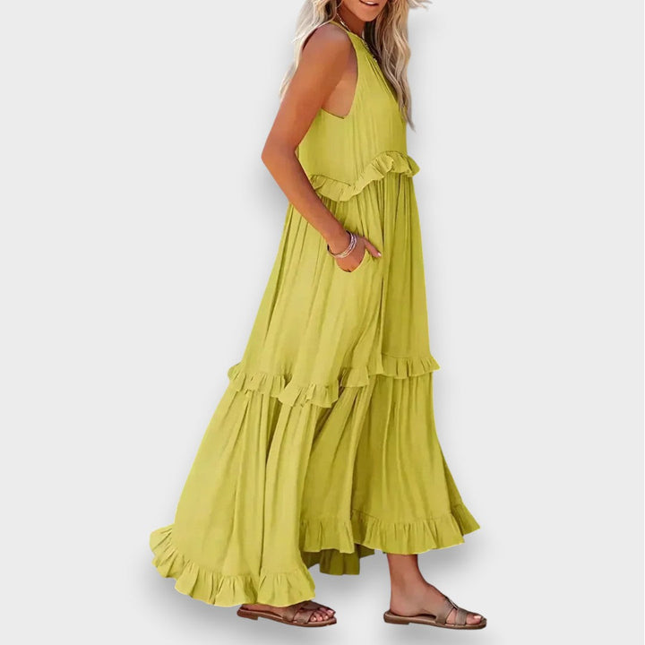 Alina | Olkaimeton Mekko Volangiyksityiskohdilla