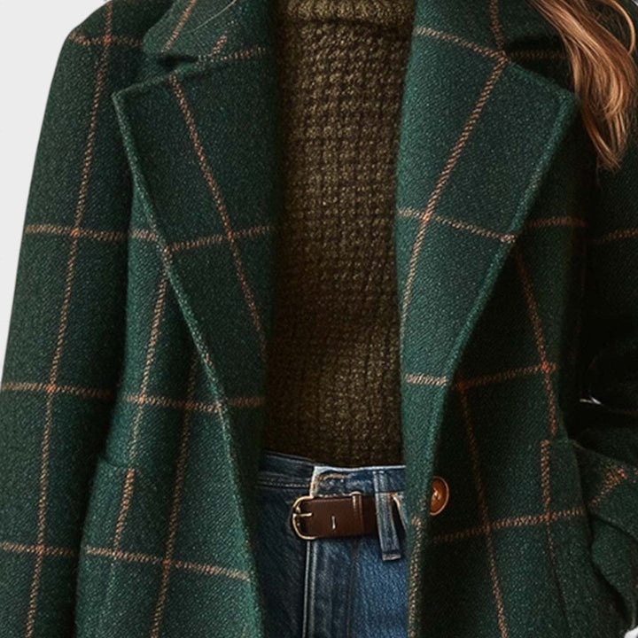 Ruby | Retro Pystykaulus Tartan Tweed Takki